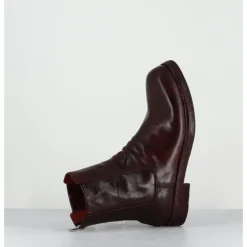 OFFICINE CREATIVE Boots en cuir x lavé zip arrière - BULLA DD 304 RUBINO BORDEAU