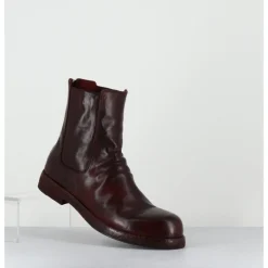 OFFICINE CREATIVE Boots en cuir x lavé zip arrière - BULLA DD 304 RUBINO BORDEAU