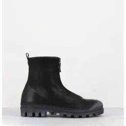 Best LOFINA Boots en cuir gras avec zip centrale - I6-967 BLACK NOIR
