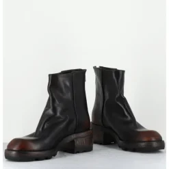 Sale SHOTO Boots en cuir effet vieilli - 51772 NEVADA WASHED MARRON