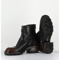 Sale SHOTO Boots en cuir effet vieilli - 51772 NEVADA WASHED MARRON