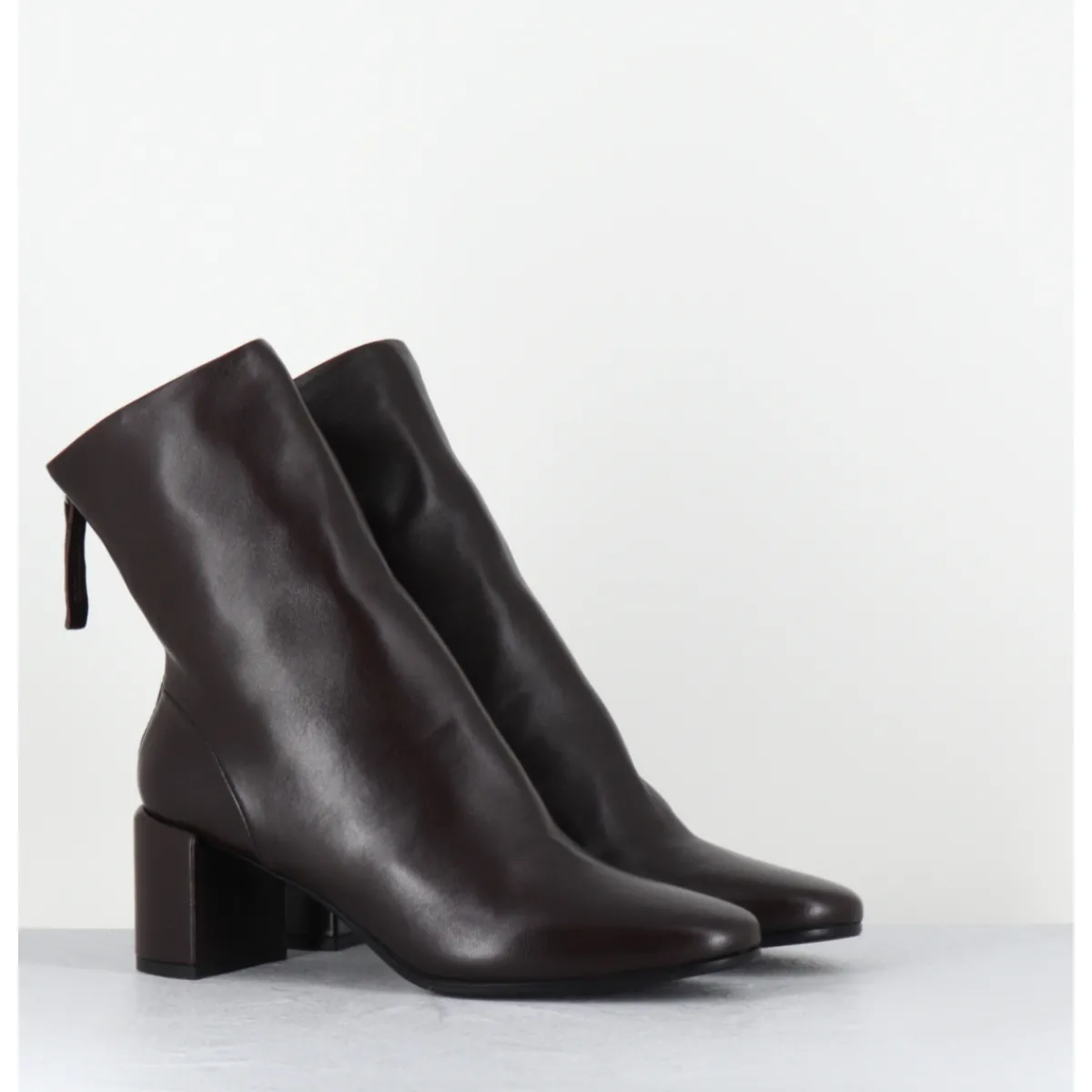 Discount HALMANERA Boots en cuir souple à talon - BETA26 BARON T MORO MARRON