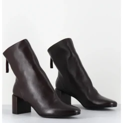 Discount HALMANERA Boots en cuir souple à talon - BETA26 BARON T MORO MARRON