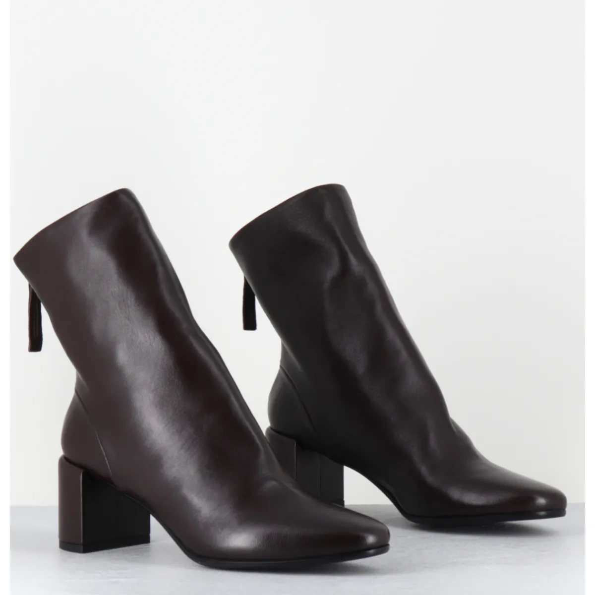 Discount HALMANERA Boots en cuir souple à talon - BETA26 BARON T MORO MARRON