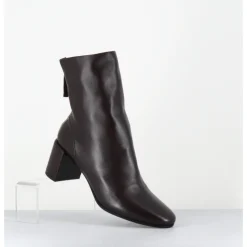 Discount HALMANERA Boots en cuir souple à talon - BETA26 BARON T MORO MARRON