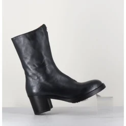 Hot LA BOTTEGA DI LISA Boots en cuir métallisé à zip - 888 NAPPA FUCILE ANTHRACITE