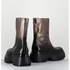 New GARRICE LAB Boots en cuir métallisé semelle épaisse - MELIA1 PEGASUS BRONZO BRONZE