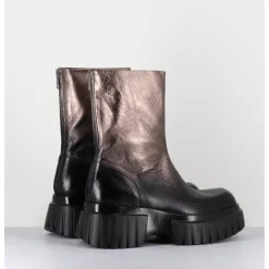 New GARRICE LAB Boots en cuir métallisé semelle épaisse - MELIA1 PEGASUS BRONZO BRONZE