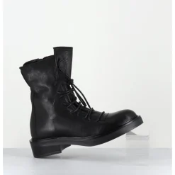Best GARRICE LAB Boots en cuir à lacets - EMANE LAVATO NERO NOIR