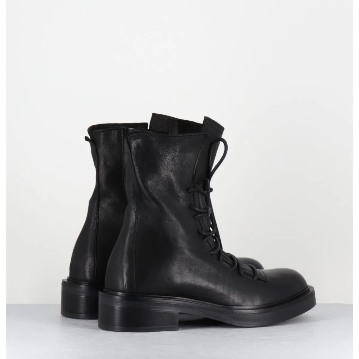 Best GARRICE LAB Boots en cuir à lacets - EMANE LAVATO NERO NOIR