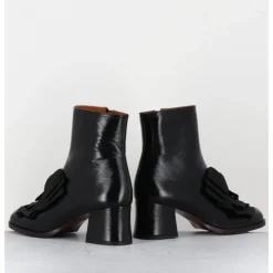 New CHIE MIHARA Boots en cuir à noeuds - TELAZO DUNPACK NEGRO NOIR