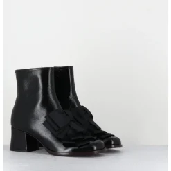New CHIE MIHARA Boots en cuir à noeuds - TELAZO DUNPACK NEGRO NOIR