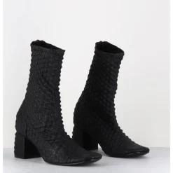 New GARRICE LAB Boots en cuir élastiqué - GATSBY ELASTICO NERO NOIR