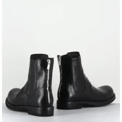 Online OFFICINE CREATIVE Boots en cuir lavé zip arrière - BULLA DD 304 NERO NOIR