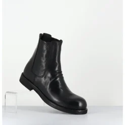 Online OFFICINE CREATIVE Boots en cuir lavé zip arrière - BULLA DD 304 NERO NOIR