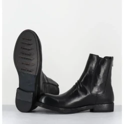 Online OFFICINE CREATIVE Boots en cuir lavé zip arrière - BULLA DD 304 NERO NOIR