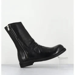 Clearance OFFICINE CREATIVE Boots en cuir lavées à zip - BULLA DD 306 T.NERO NOIR