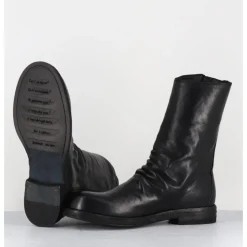 Clearance OFFICINE CREATIVE Boots en cuir lavées à zip - BULLA DD 306 T.NERO NOIR