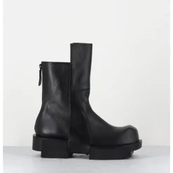 Online SDM Boots en cuir légères semelle déstructurée - GURA VITELO NERO NOIR