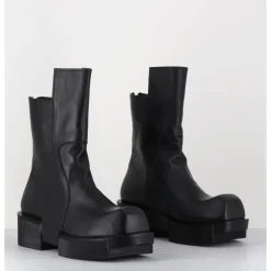 Online SDM Boots en cuir légères semelle déstructurée - GURA VITELO NERO NOIR