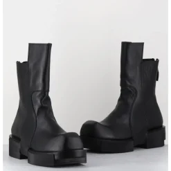 Online SDM Boots en cuir légères semelle déstructurée - GURA VITELO NERO NOIR