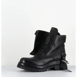 Discount A.S.98 Boots en cuir ligne déstructurée semelle épaisse - B51210 NERO NOIR