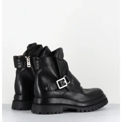 Discount A.S.98 Boots en cuir ligne déstructurée semelle épaisse - B51210 NERO NOIR