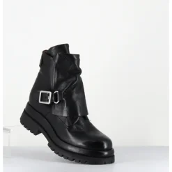 Discount A.S.98 Boots en cuir ligne déstructurée semelle épaisse - B51210 NERO NOIR
