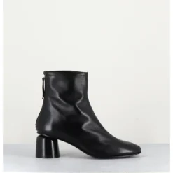 Online HALMANERA Boots en cuir petit talon 60s - ANYA13 BARON NERO NOIR