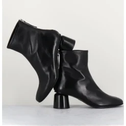 Online HALMANERA Boots en cuir petit talon 60s - ANYA13 BARON NERO NOIR