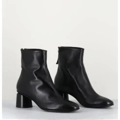 Online HALMANERA Boots en cuir petit talon 60s - ANYA13 BARON NERO NOIR
