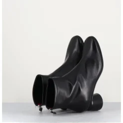 Online HALMANERA Boots en cuir petit talon 60s - ANYA13 BARON NERO NOIR