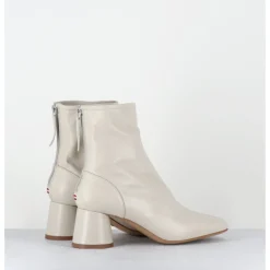 Discount HALMANERA Boots en cuir souple cassé - CALA26 KID ROCCIA BLANC