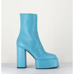 Best 3JUIN Boots en cuir souple turquoise - IARA MOK ASH BLEU