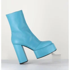 Best 3JUIN Boots en cuir souple turquoise - IARA MOK ASH BLEU