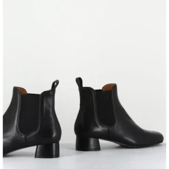 New AUDLEY Boots en cuir souple petit talon & élastiques - CESARIA BLACK NAPPA NOIR