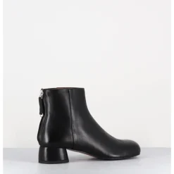 AUDLEY Boots en cuir souple petit talon - NORA NAPPA BLACK NOIR