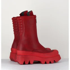 Hot LOFINA Boots en cuir souple à zip - 2682 ROSSO ROUGE