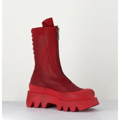 Hot LOFINA Boots en cuir souple à zip - 2682 ROSSO ROUGE