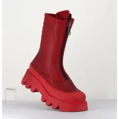 Hot LOFINA Boots en cuir souple à zip - 2682 ROSSO ROUGE