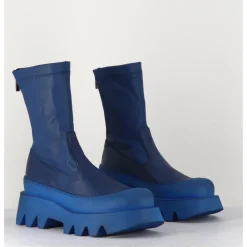 LOFINA Boots en cuir stretch - 2662 INDEMONIAT BLEU