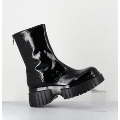 Clearance GARRICE LAB Boots en cuir vernis semelle épaisse - MELIA2 CINDY NERO NOIR