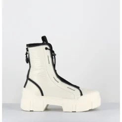 Discount VIC MATIE Boots en nylon cassé & élastique réglable - 1D7300D SILK WIRE BLANC