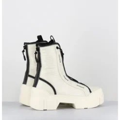 Discount VIC MATIE Boots en nylon cassé & élastique réglable - 1D7300D SILK WIRE BLANC