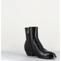 Best ALBERTO FASCIANI Boots esprit santiags en cuir - AMINA58027 BLACK NOIR