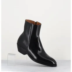 Best ALBERTO FASCIANI Boots esprit santiags en cuir - AMINA58027 BLACK NOIR