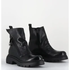 GARRICE LAB Boots légères en cuir à zip asymétrique - NACO07 CARLY NERO NOIR