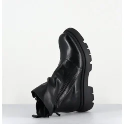 GARRICE LAB Boots légères en cuir à zip asymétrique - NACO07 CARLY NERO NOIR