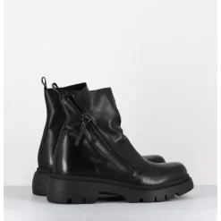 GARRICE LAB Boots légères en cuir à zip asymétrique - NACO07 CARLY NERO NOIR
