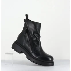 GARRICE LAB Boots légères en cuir à zip asymétrique - NACO07 CARLY NERO NOIR